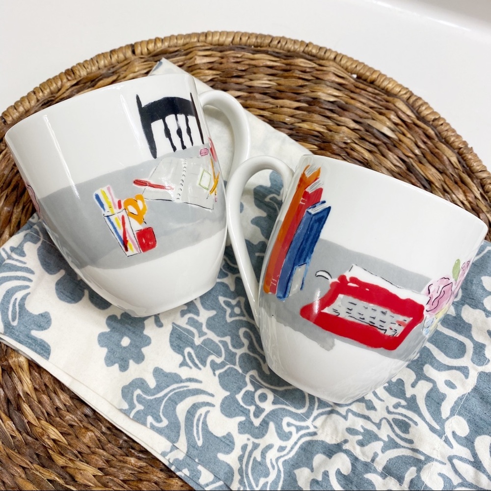 Kate Spade (2) Muses Writing Desk Lenox Mugs